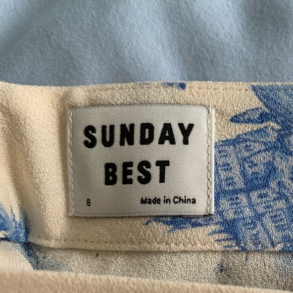 Aritzia Sunday Best Xenia Size 8 Printed Miniskirt - Picture 4 of 6